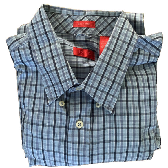 LOT OF 3 MEN'S SHORT SLEEVE BUTTON FRONT SHIRTS XL- IZOD & GEOFFREY BEENE - Picture 2 of 7